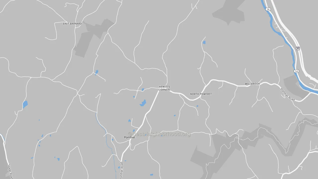 North Pomfret, VT Map of Noise Levels in North Pomfret