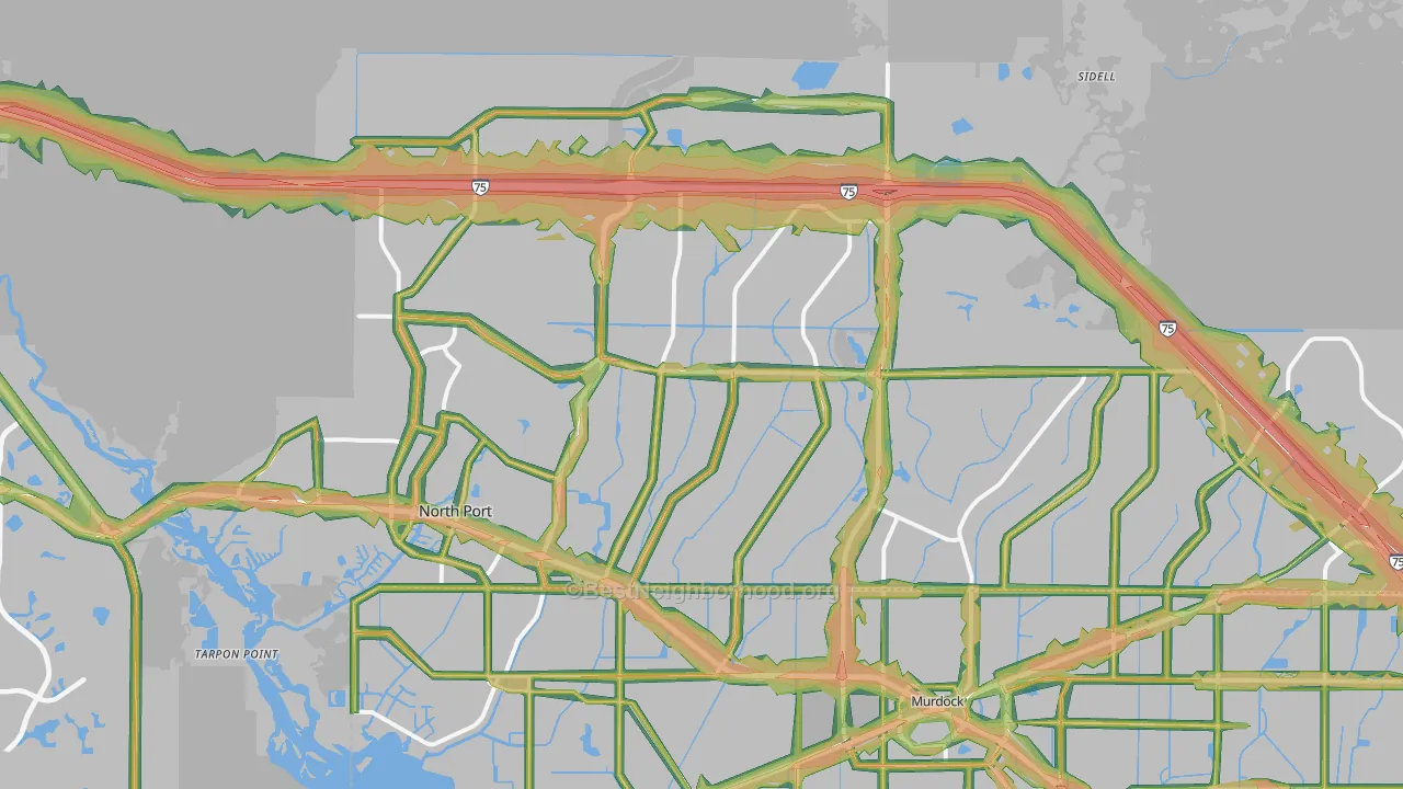 North Port, FL Map of Noise Levels in North Port