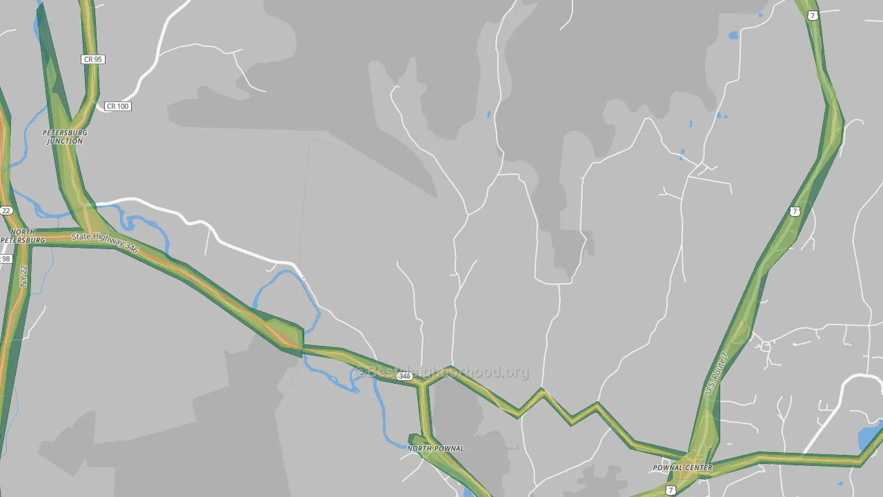North Pownal, VT Map of Noise Levels in North Pownal
