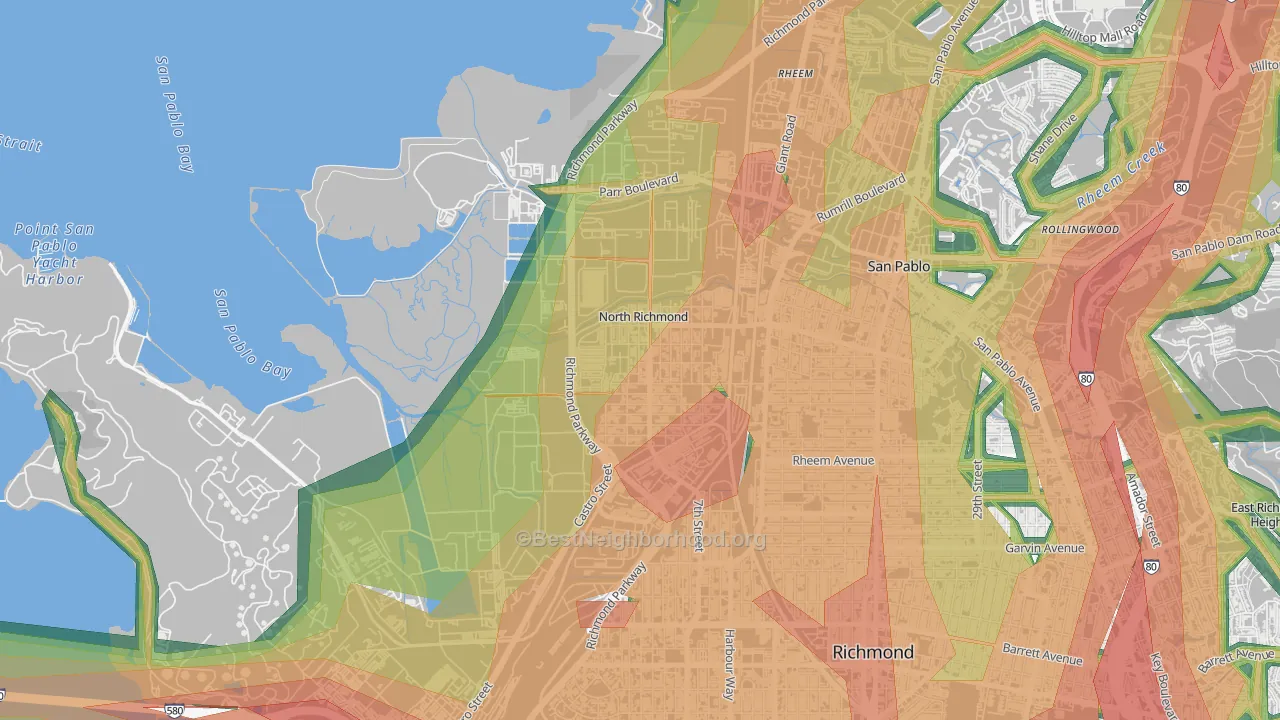 North Richmond, CA Map of Noise Levels in North Richmond