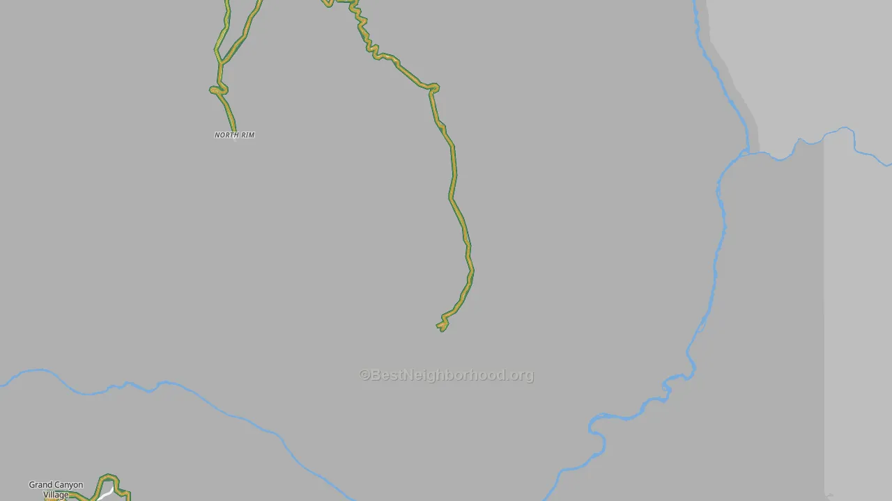 North Rim, AZ Map of Noise Levels in North Rim