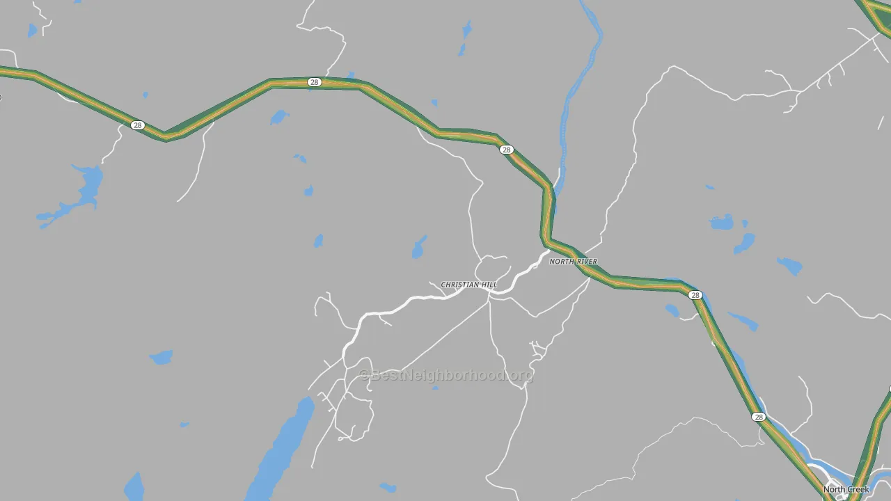 North River, NY Map of Noise Levels in North River