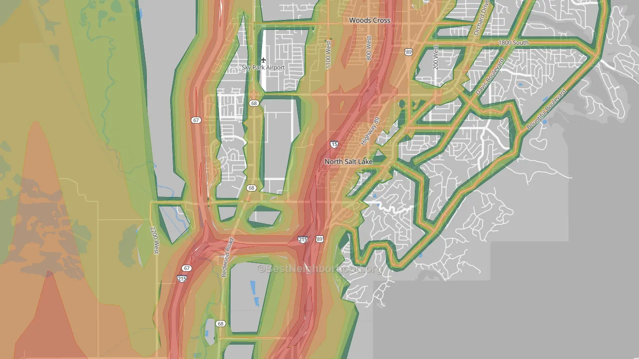 North Salt Lake, UT Map of Noise Levels in North Salt Lake