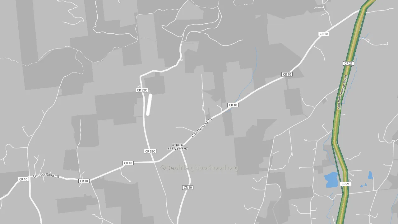 North Settlement, NY Map of Noise Levels in North Settlement