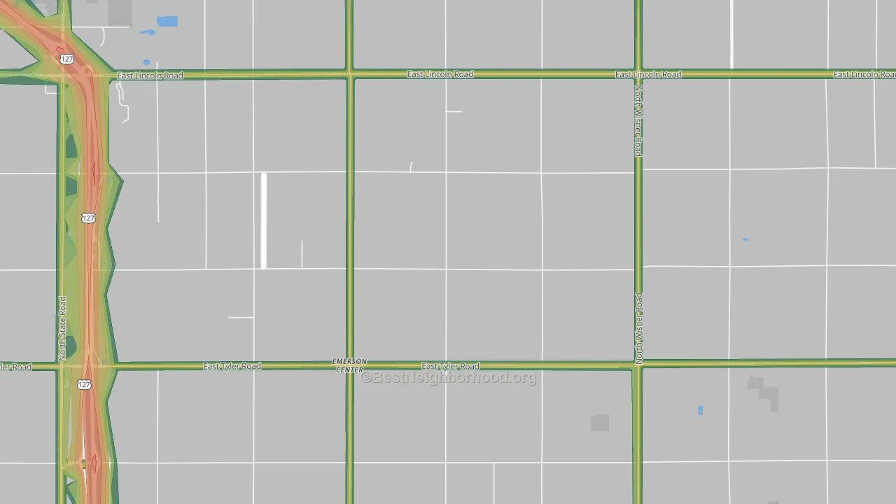 North Star, MI Map of Noise Levels in North Star