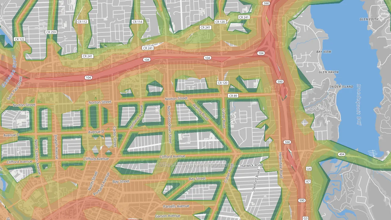 Northland Lyceum, Rochester, NY Map of Noise Levels in Northland Lyceum