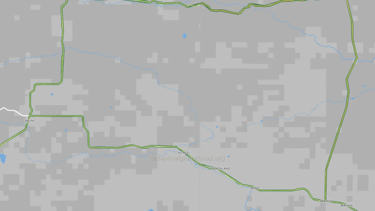 Northland, MI Map of Noise Levels in Northland