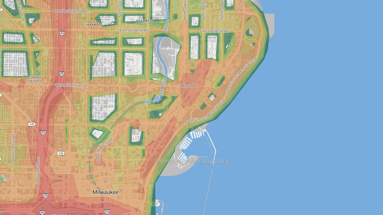 Northpoint, Milwaukee, WI Map of Noise Levels in Northpoint
