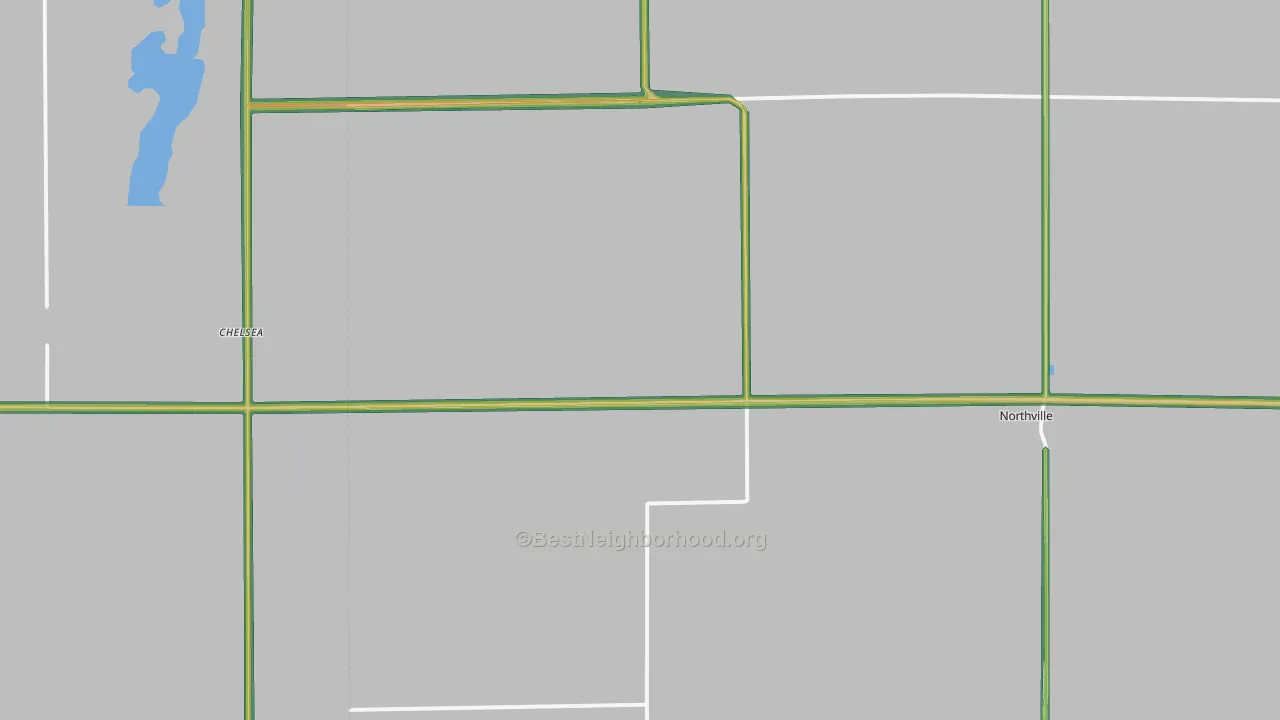 Northville, SD Map of Noise Levels in Northville