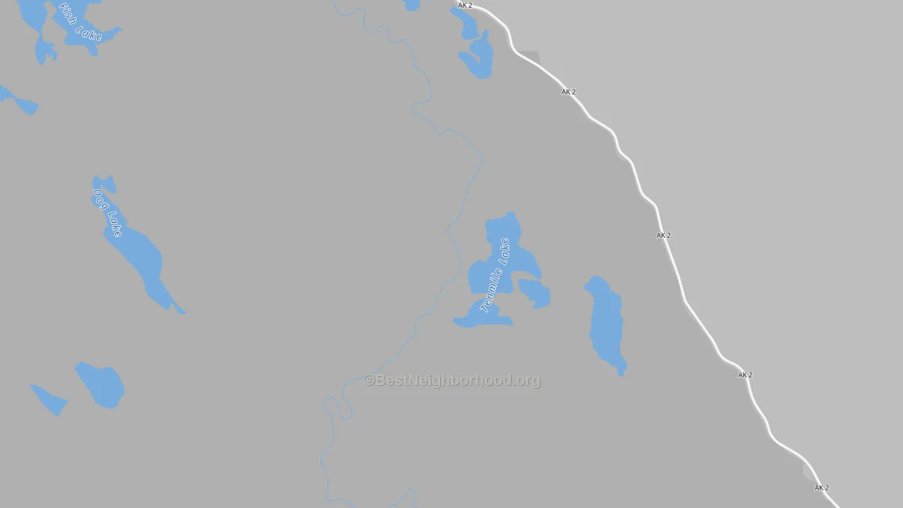 Northway, AK Map of Noise Levels in Northway