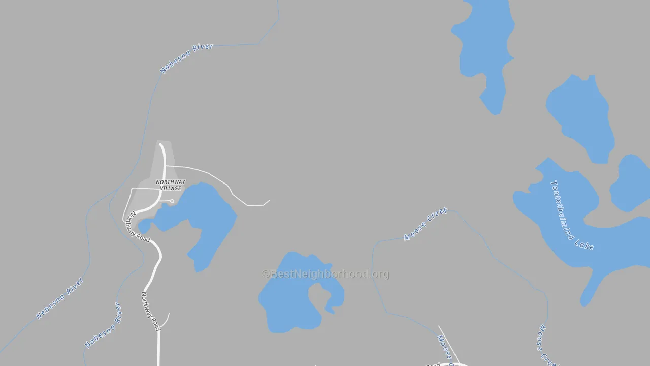Northway Village, AK Map of Noise Levels in Northway Village