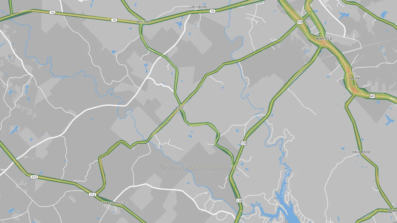 Note, GA Map of Noise Levels in Note