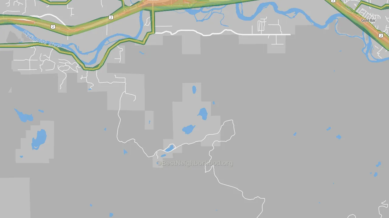 Novelty, WA Map of Noise Levels in Novelty
