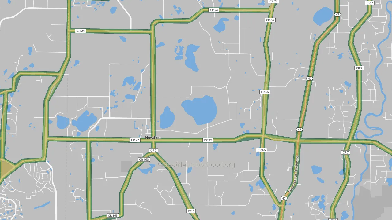 Nowthen, MN Map of Noise Levels in Nowthen