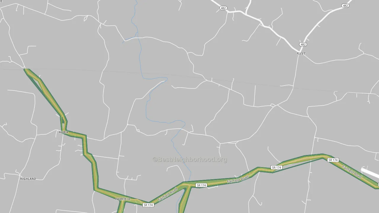 Nubia, TN Map of Noise Levels in Nubia