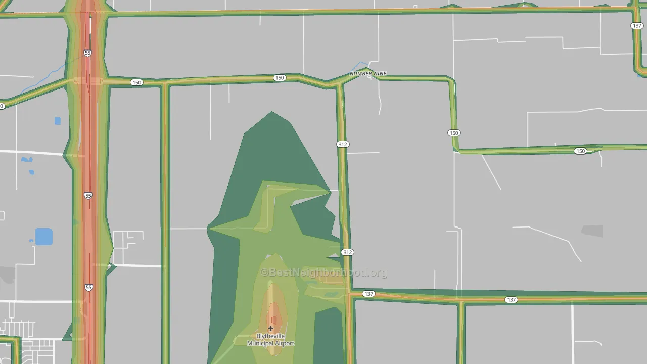 Number Nine, AR Map of Noise Levels in Number Nine