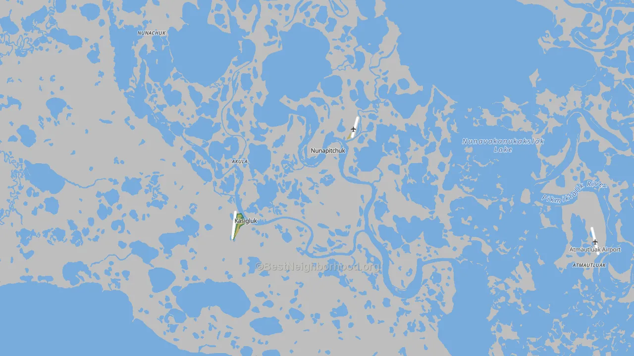 Nunapitchuk, AK Map of Noise Levels in Nunapitchuk