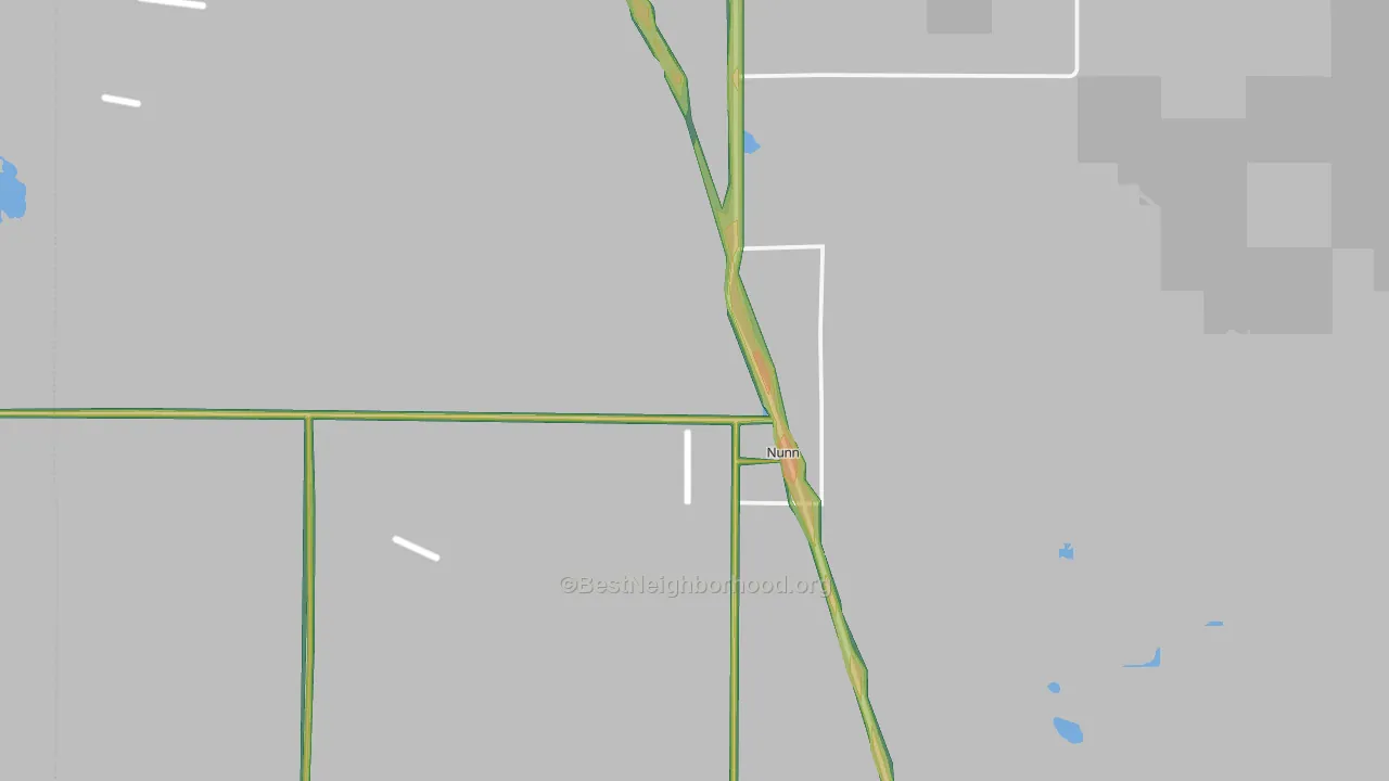 Nunn, CO Map of Noise Levels in Nunn