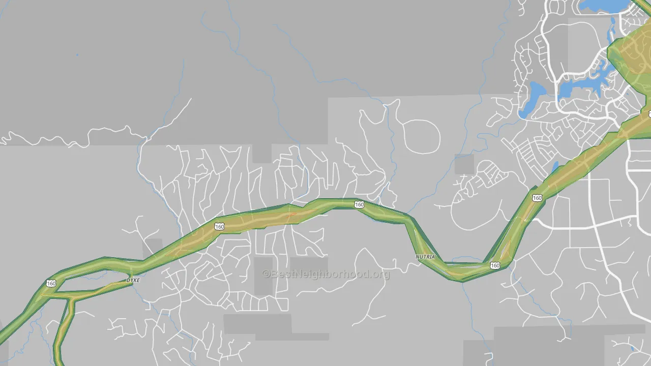 Nutria, CO Map of Noise Levels in Nutria
