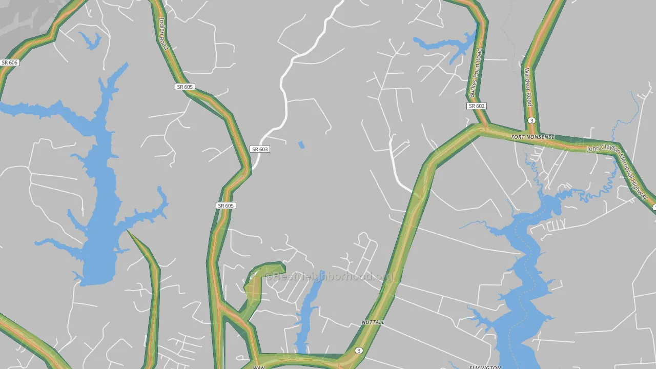 Nuttall, VA Map of Noise Levels in Nuttall