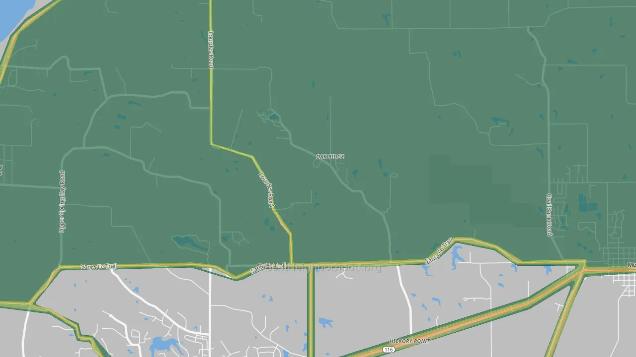 Oak Ridge, IL Map of Noise Levels in Oak Ridge