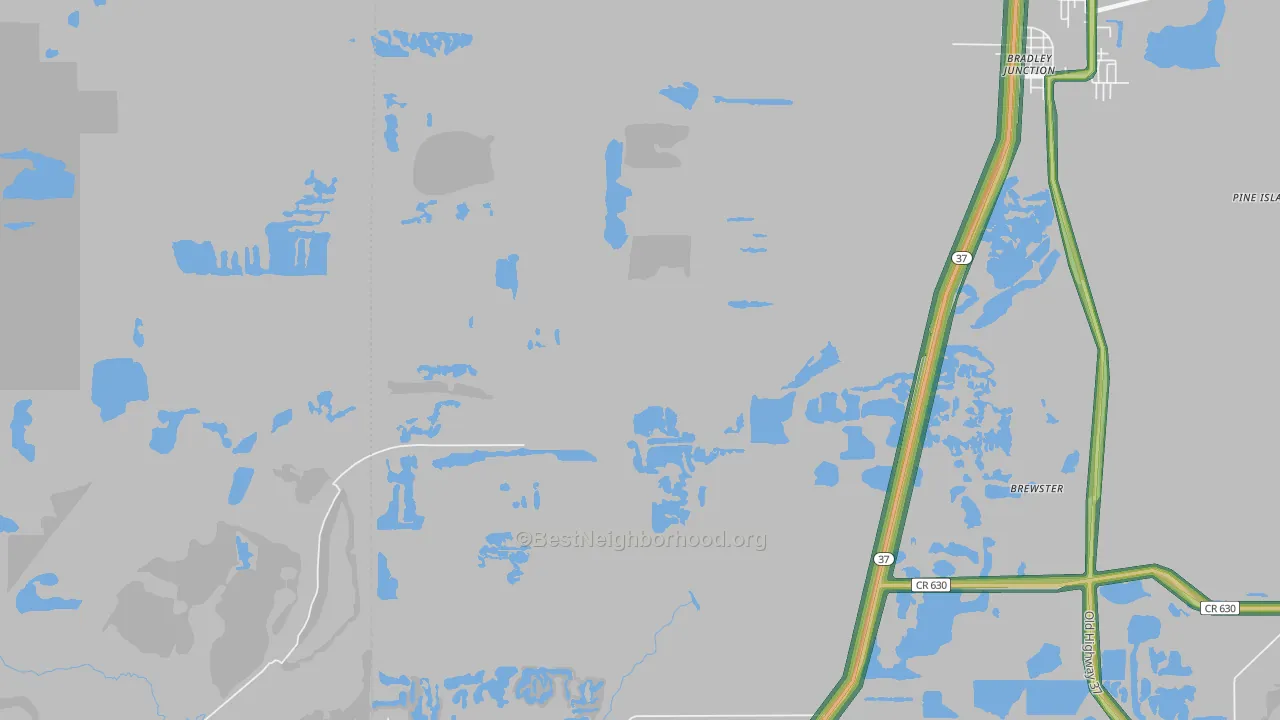 Oak Terrace, FL Map of Noise Levels in Oak Terrace
