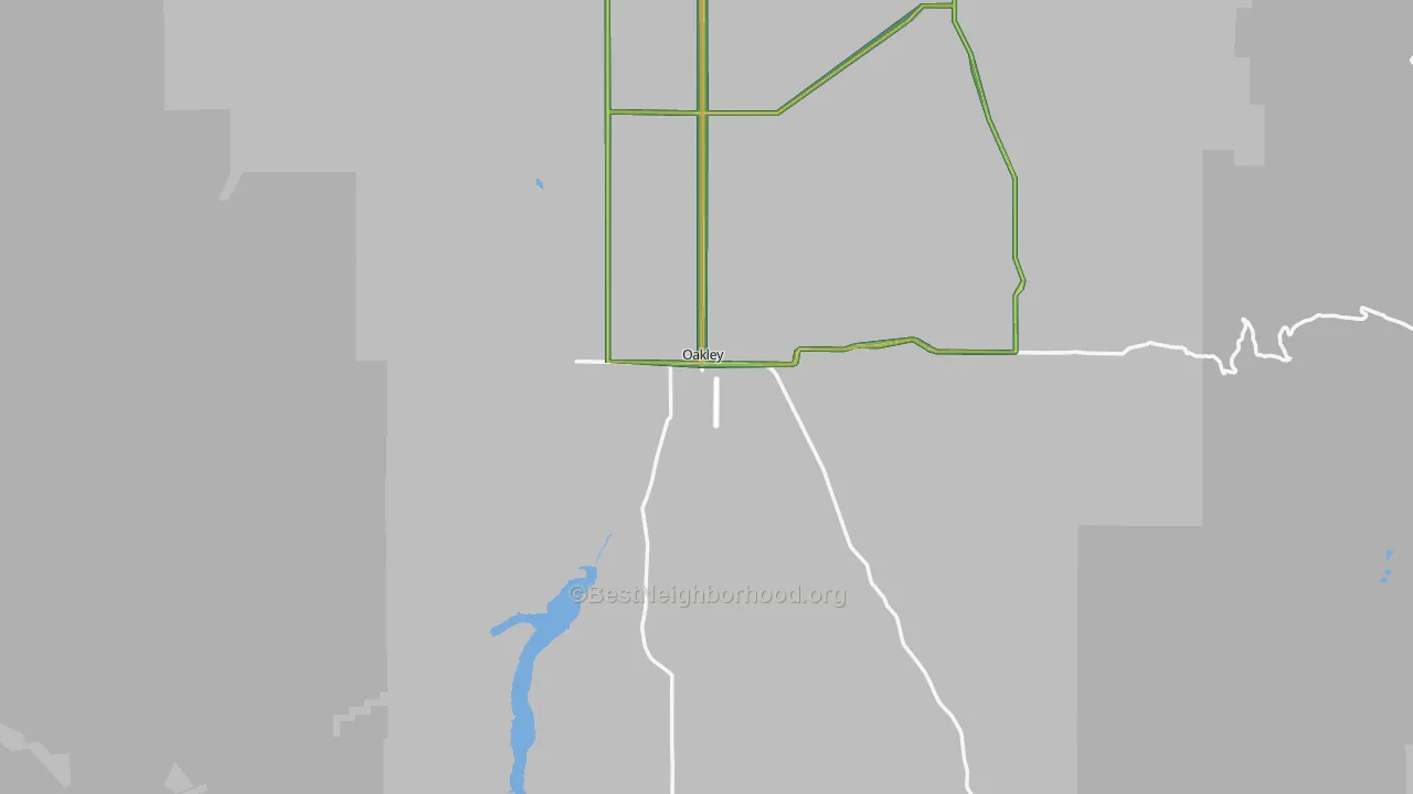 Oakley, ID Map of Noise Levels in Oakley