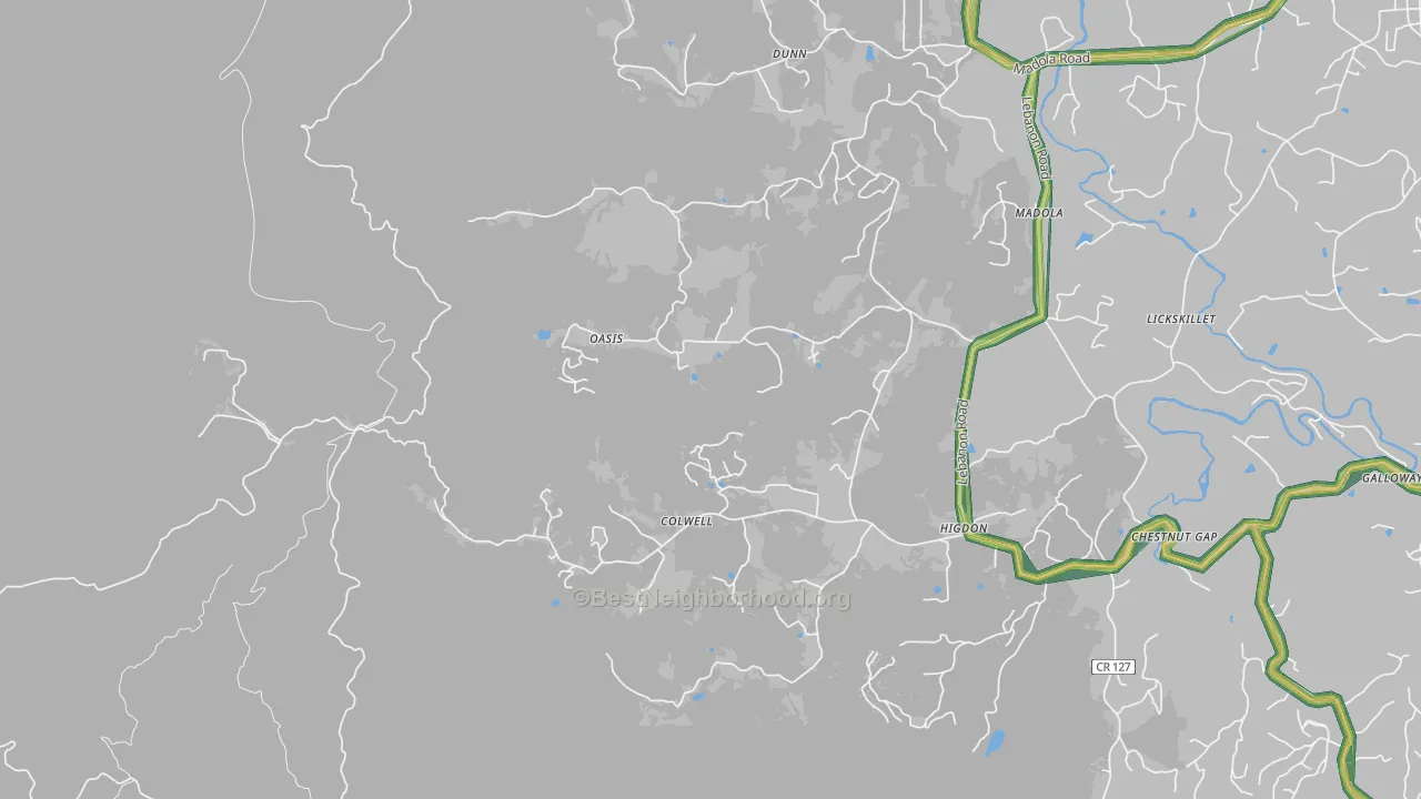 Oasis, GA Map of Noise Levels in Oasis