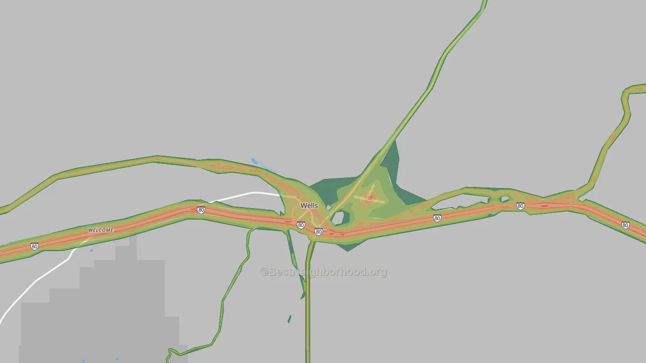 Oasis, NV Map of Noise Levels in Oasis