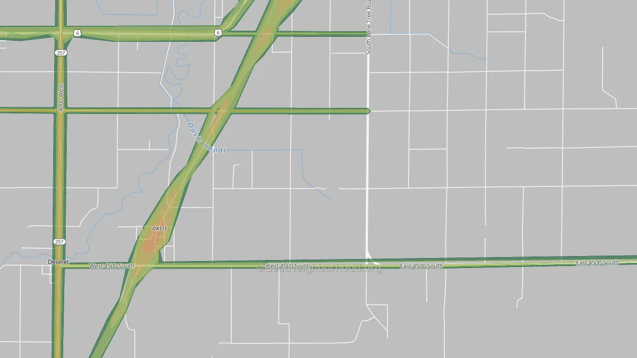 Oasis, UT Map of Noise Levels in Oasis