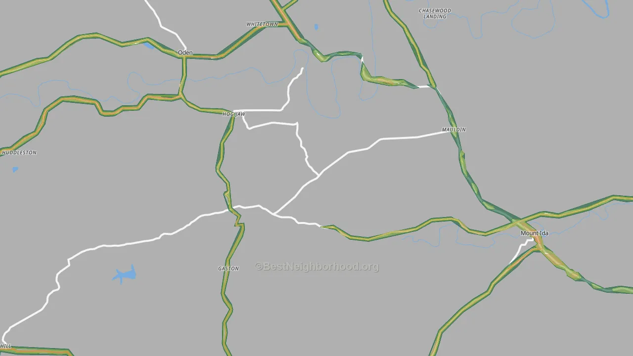 Oden, AR Map of Noise Levels in Oden