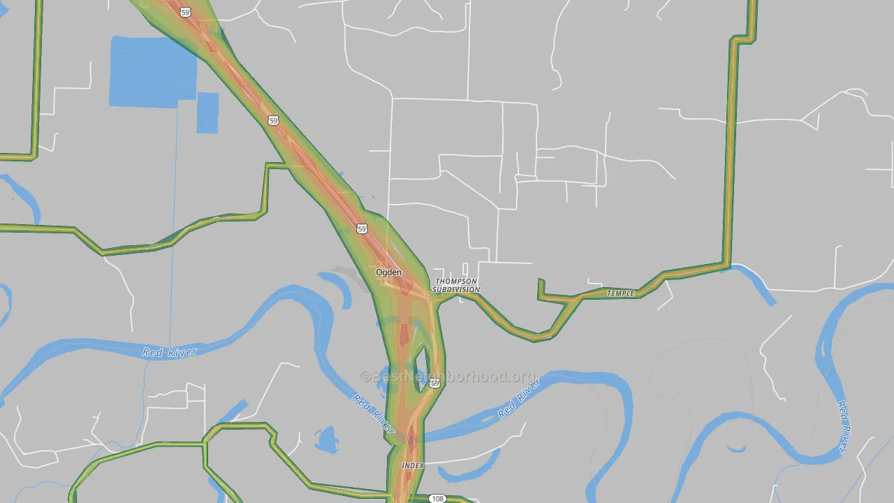 Ogden, AR Map of Noise Levels in Ogden