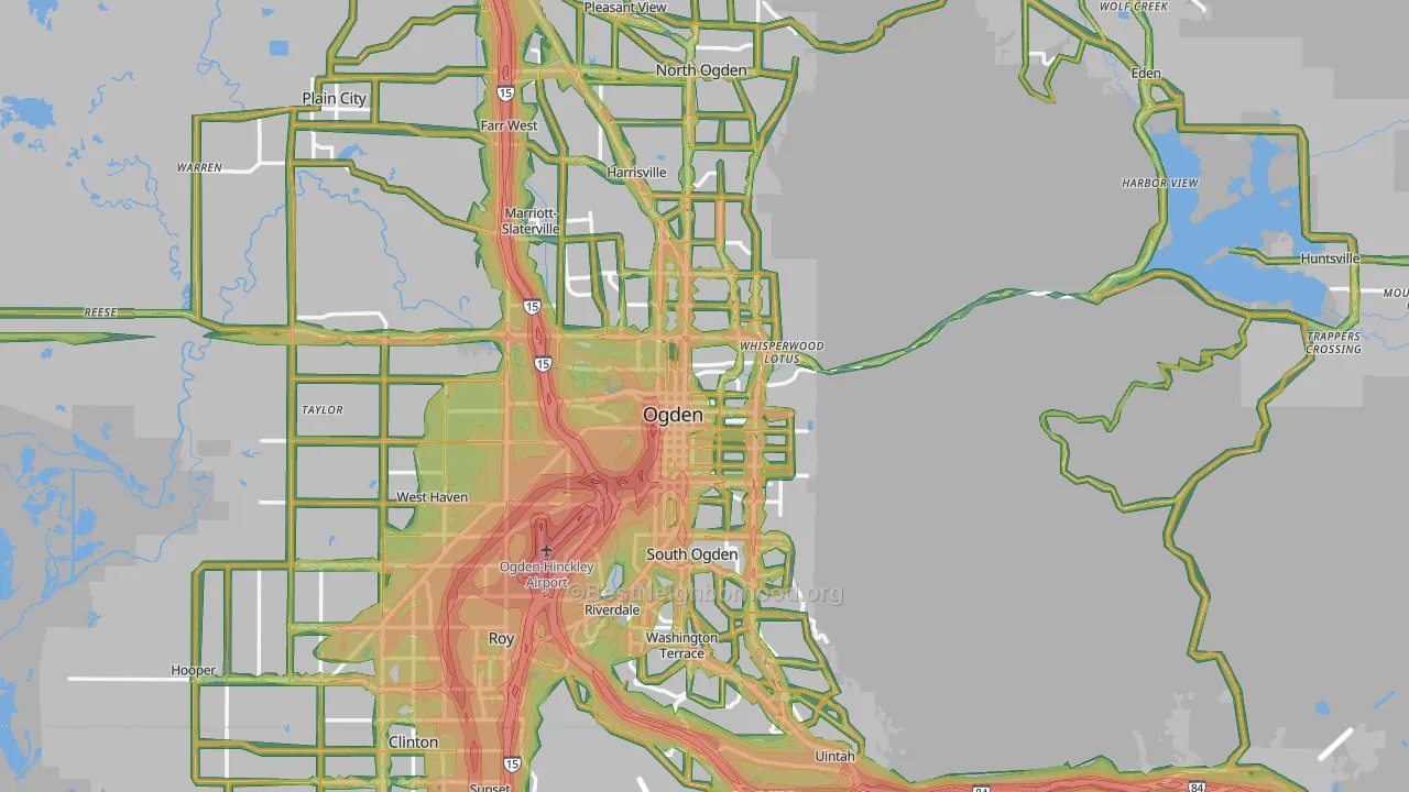 Ogden, UT Map of Noise Levels in Ogden