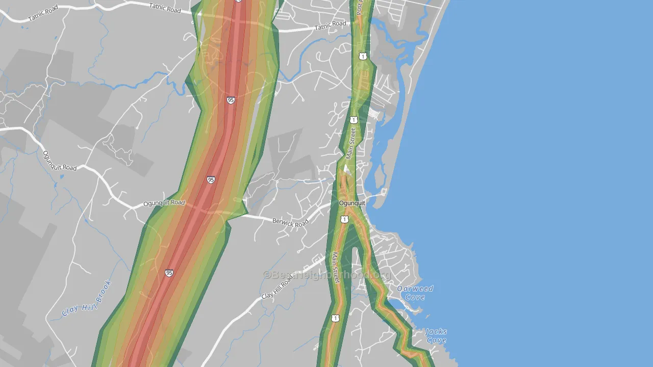 Ogunquit, ME Map of Noise Levels in Ogunquit