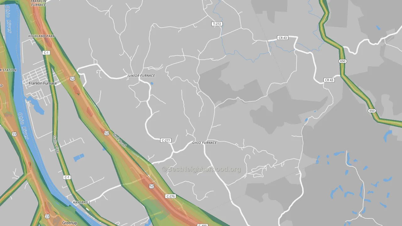 Ohio Furnace, OH Map of Noise Levels in Ohio Furnace