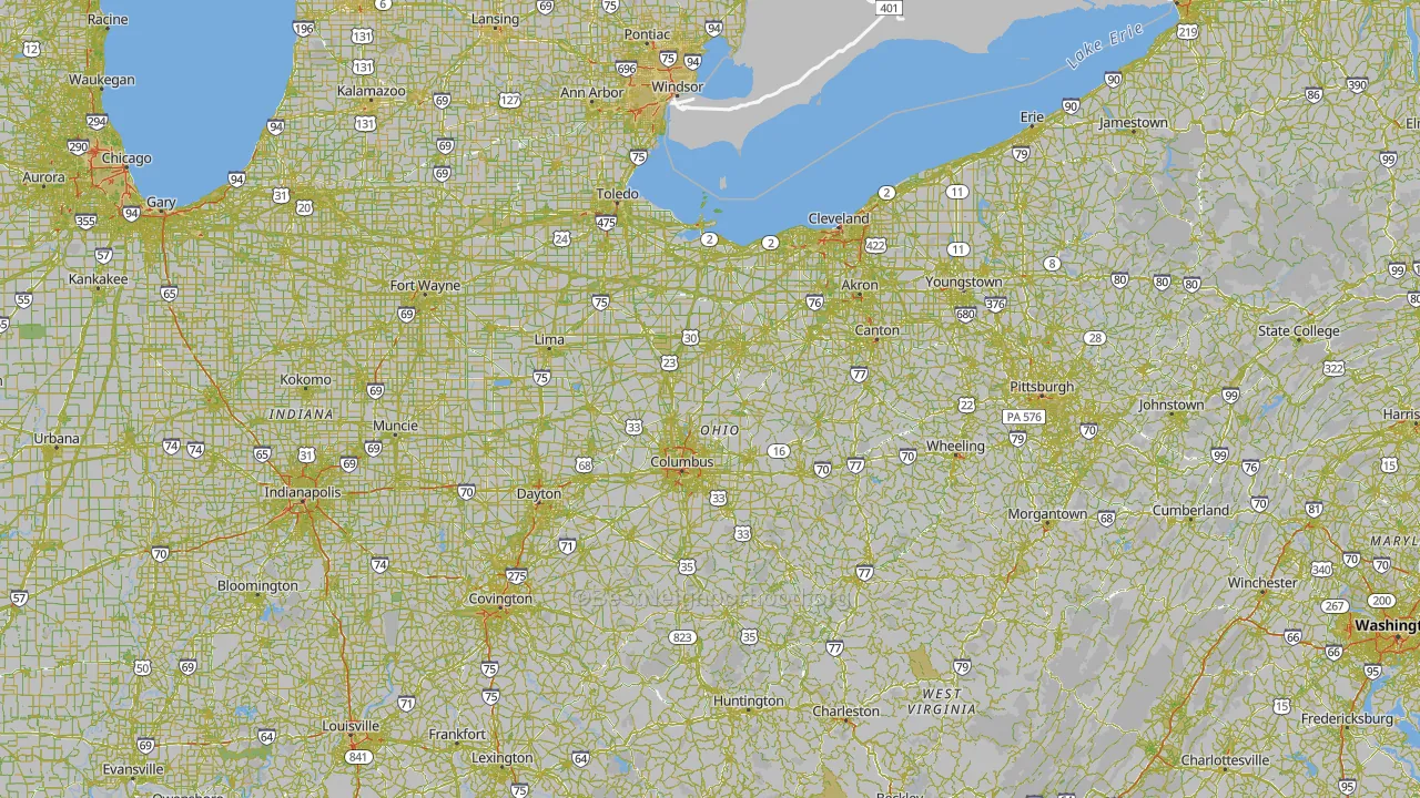Ohio Map of Noise Levels in Ohio