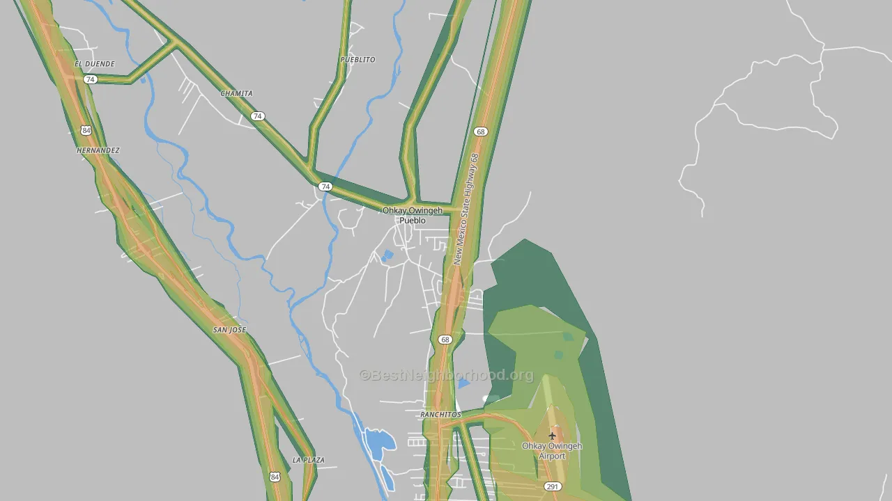 Ohkay Owingeh, NM Map of Noise Levels in Ohkay Owingeh
