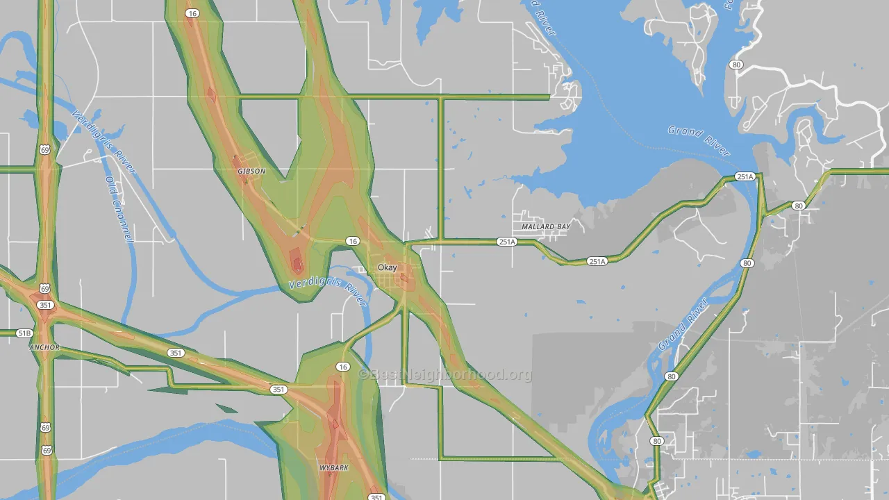Okay, OK Map of Noise Levels in Okay