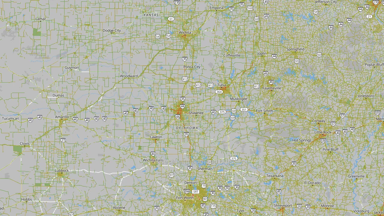 Oklahoma Map of Noise Levels in Oklahoma