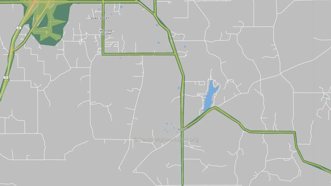 Oktoc, MS Map of Noise Levels in Oktoc