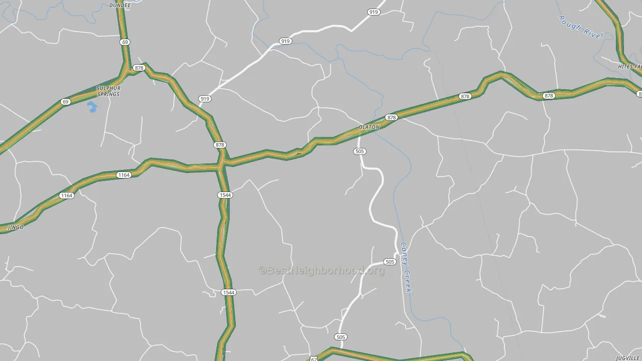 Olaton, KY Map of Noise Levels in Olaton