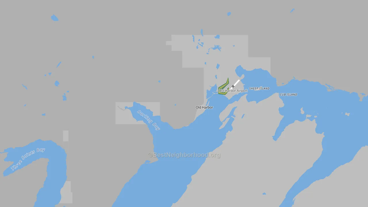 Old Harbor, AK Map of Noise Levels in Old Harbor