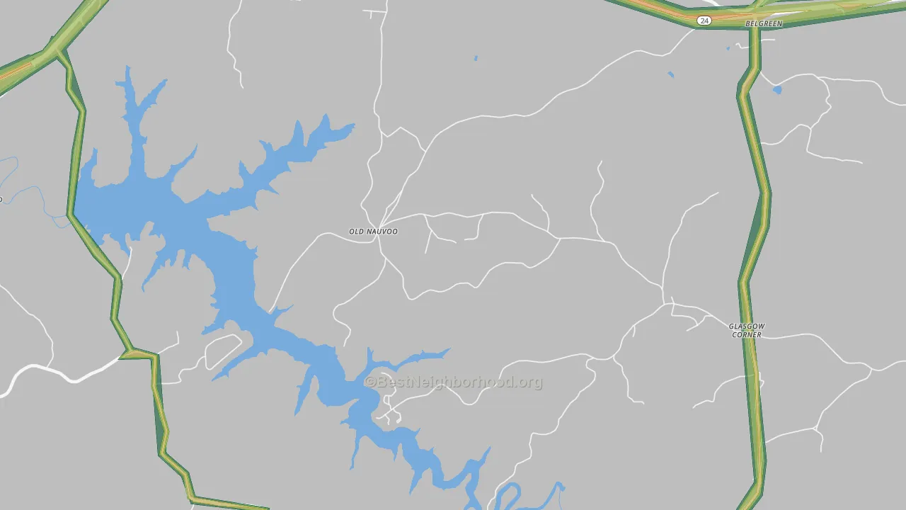 Old Nauvoo, AL Map of Noise Levels in Old Nauvoo