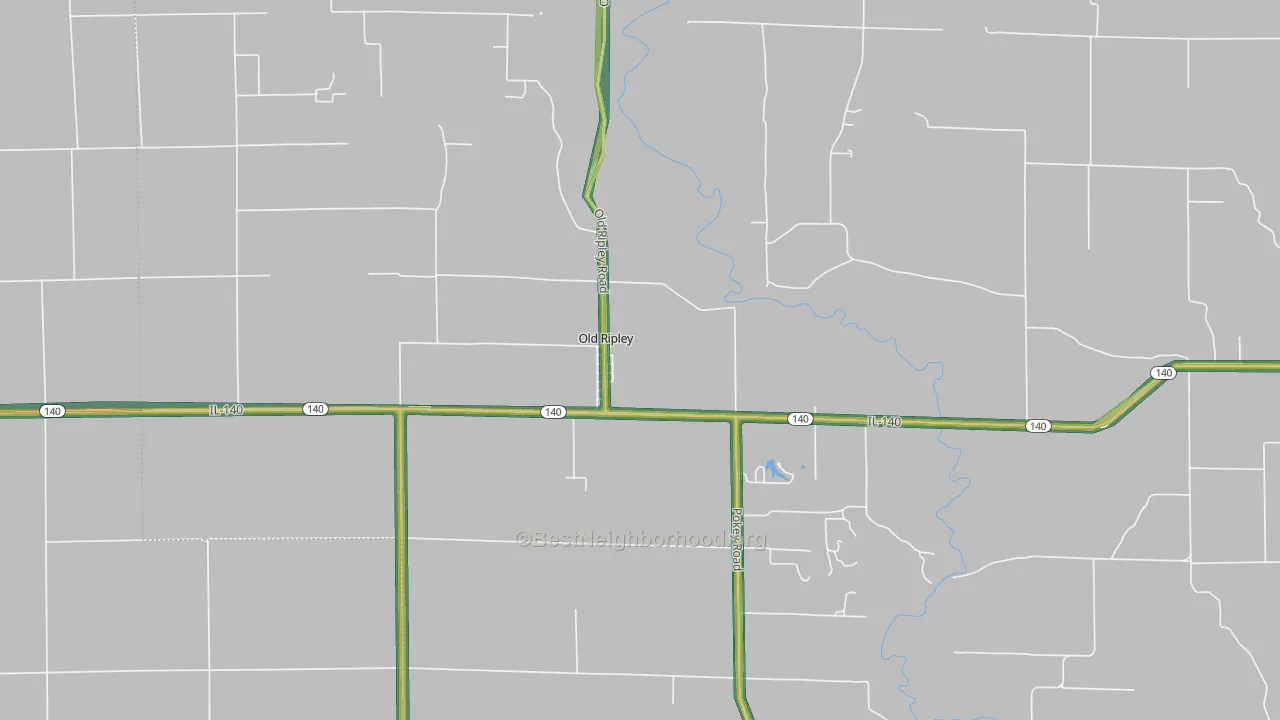 Old Ripley, IL Map of Noise Levels in Old Ripley