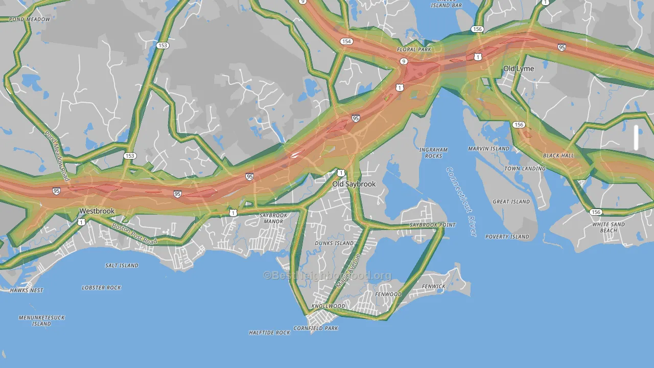 Old Saybrook, CT Map of Noise Levels in Old Saybrook