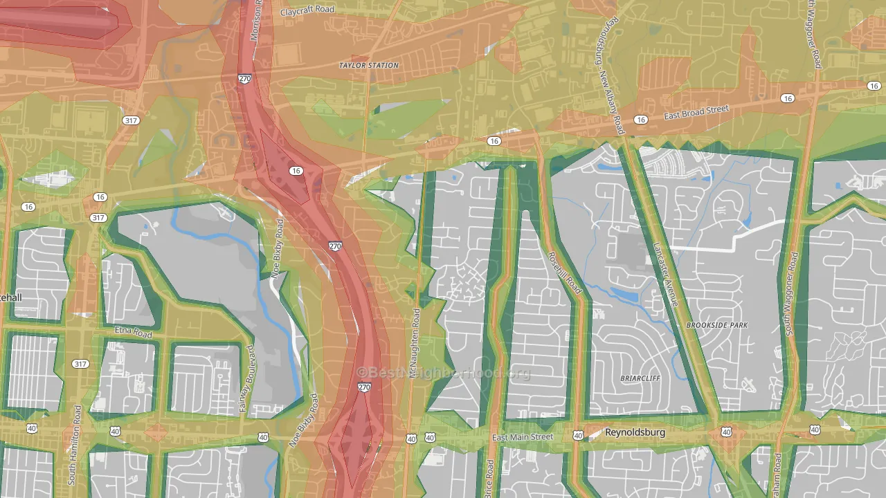 Olde Orchard, Columbus, OH Map of Noise Levels in Olde Orchard