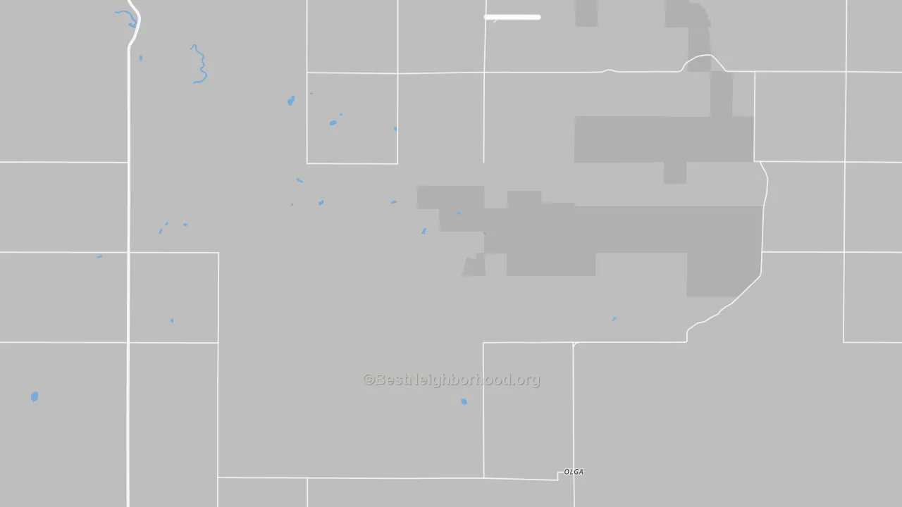 Olga, ND Map of Noise Levels in Olga