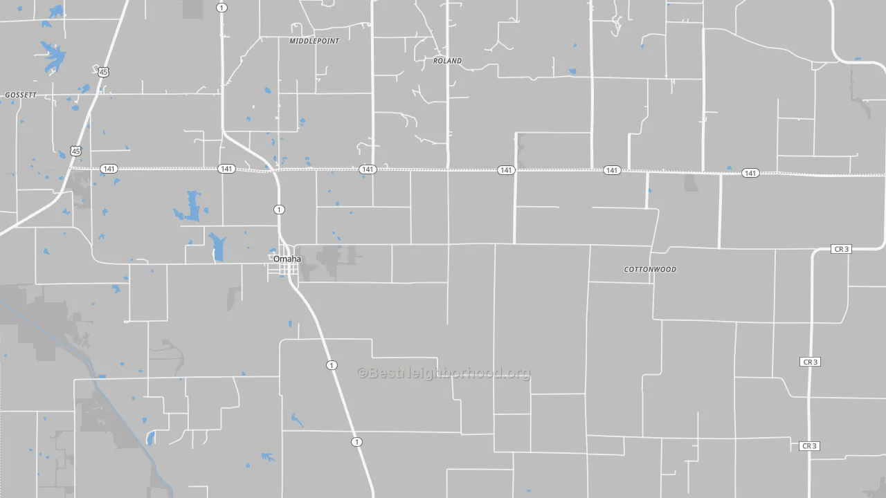 Omaha, IL Map of Noise Levels in Omaha