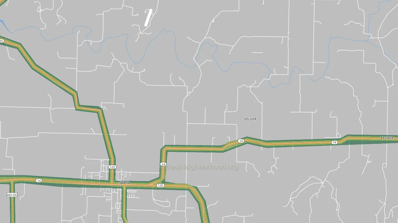 Ongo, MO Map of Noise Levels in Ongo