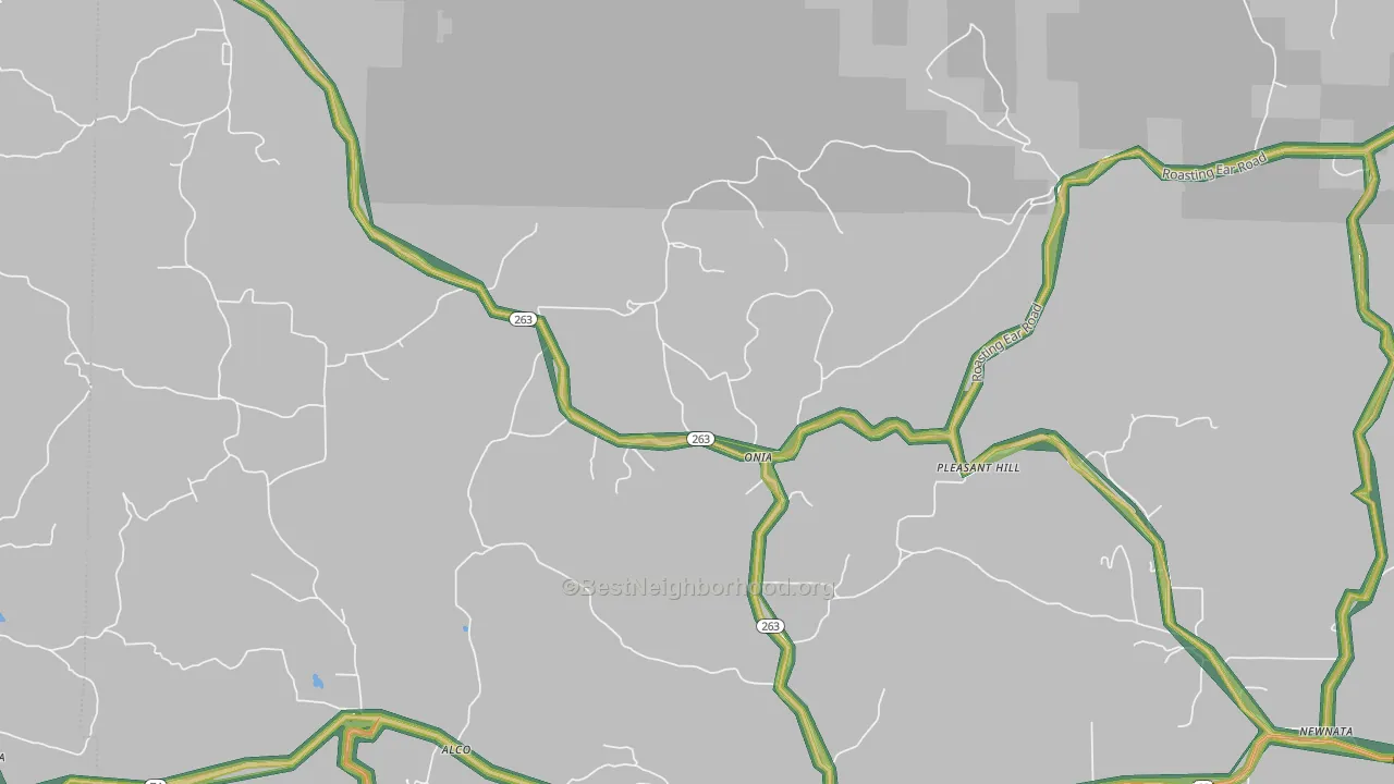 Onia, AR Map of Noise Levels in Onia